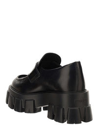 Monolith Brushed Leather Loafers - Black