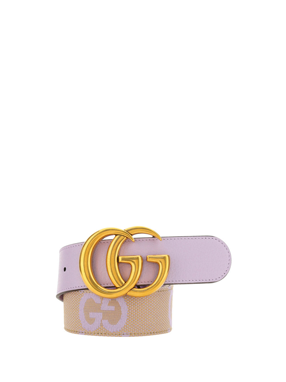 GG Marmont Jumbo GG Belt - Beige/Lilac