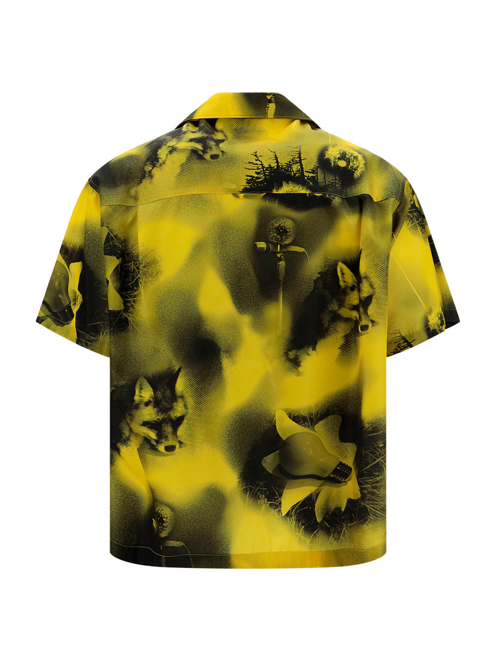 Short-sleeved Printed Re-Nylon Shirt - Yellow