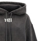 Puff Logo Hoodie in Terry - Grey