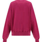 Brushstroke Logo Print Crewneck Sweatshirt - Fuchsia