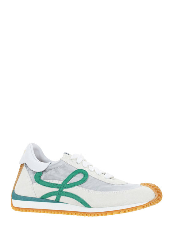 Flow Runner in Technical Mesh and Suede - Green