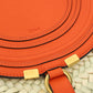Small Marcie Cross-body Basket in Hand-Braided Raffia & Small Grain Calfskin - Rusted Orange