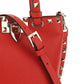 Rockstud Grainy Calfskin Small Tote - Red