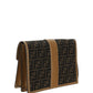 FF Fabric Clutch - Brown