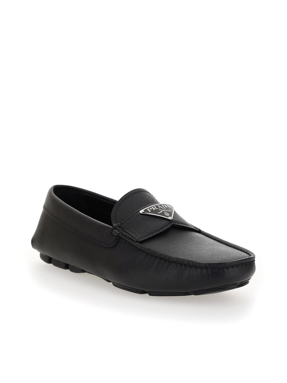 Logo Driving Loafers - Black.