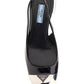 Patent Leather Slingback Pumps - Black.