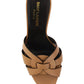 Tribute Heeled Mules In Vegetable-Tanned Leather - Marron Gold