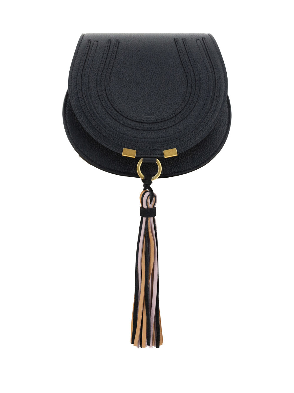 Marcie Small Saddle Bag - Black
