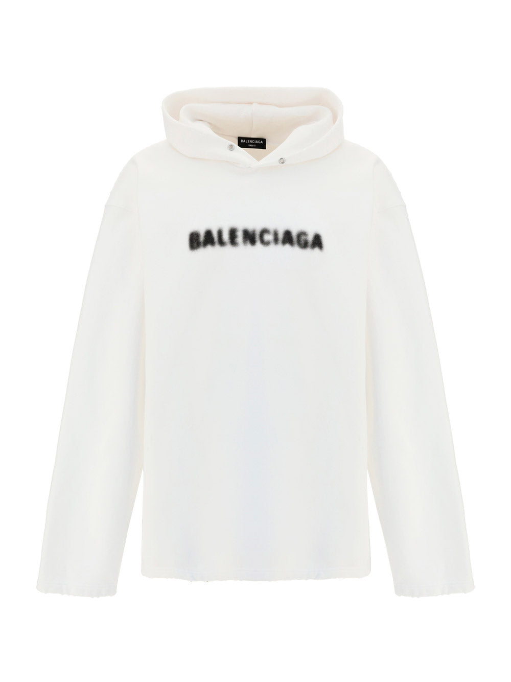 Balenciaga Logo Pixel Hoodie - White