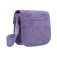 Suede Leather Tara Mini Crossbody - Hyacinth