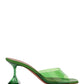 Lupita Glass 70mm PVC Mules - Green