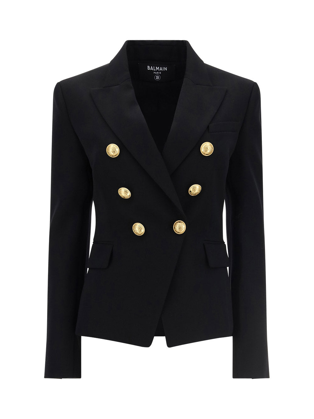 Grain de Poudre Double-Breasted Jacket - Black
