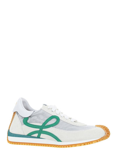 Flow Runner in Technical Mesh and Suede - Green