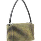 Heiress Medium Pouch in Rhinestone Mesh - Yellow