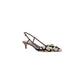 Vlogo Signature Slingback Pump in Toile Iconographe 40MM - Beige/Black