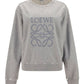 Distressed Anagram Sweatshirt in Cotton - Grey Melange