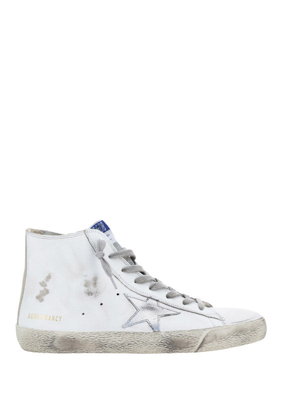Francy Sneakers In Leather - White / Silver