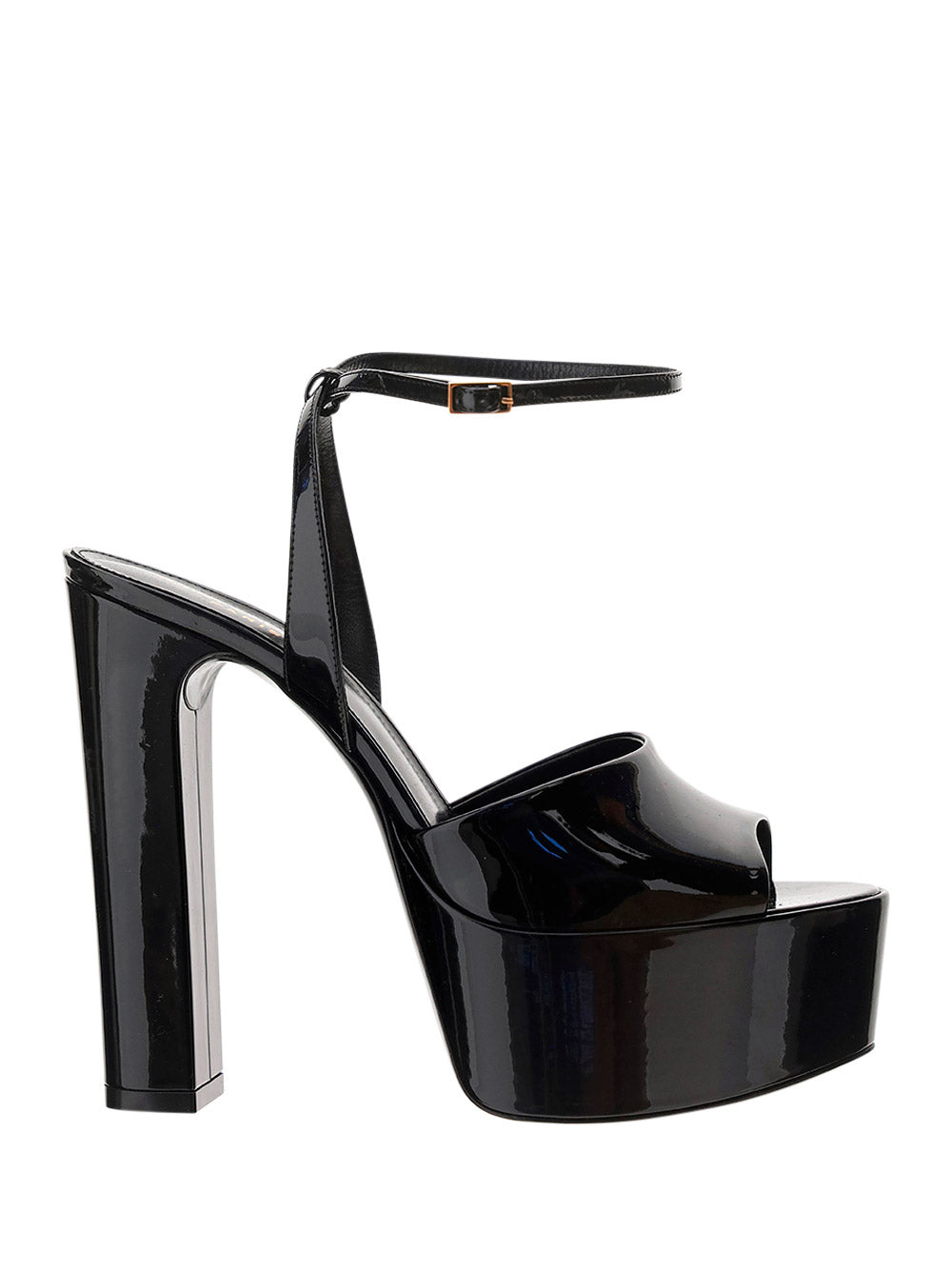 Jodie Platform Sandals In Patent Leather - Black