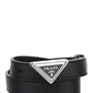 Saffiano Leather Belt - Black