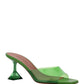 Lupita Glass 70mm PVC Mules - Green