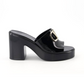 Vlogo Signature Rubber Mules 100MM - Black