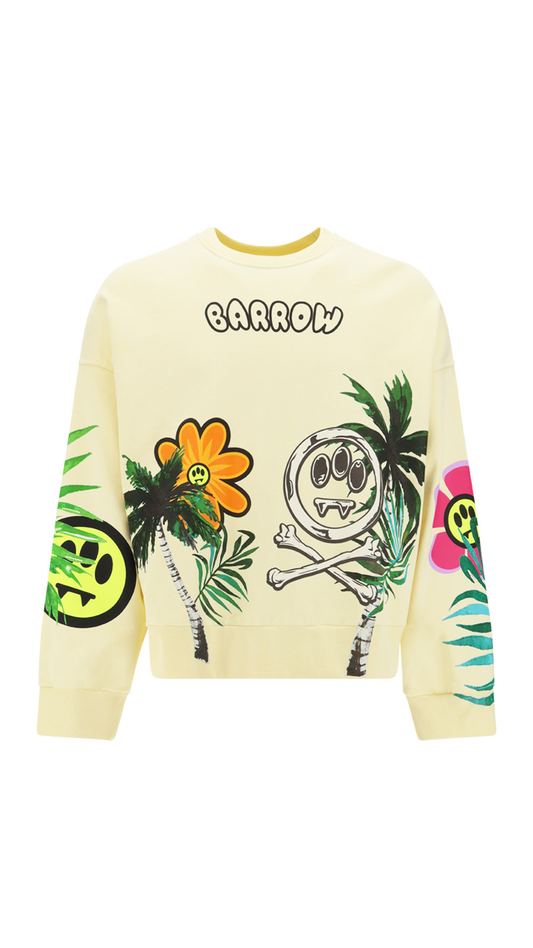 Crewneck Cotton Sweatshirt - White