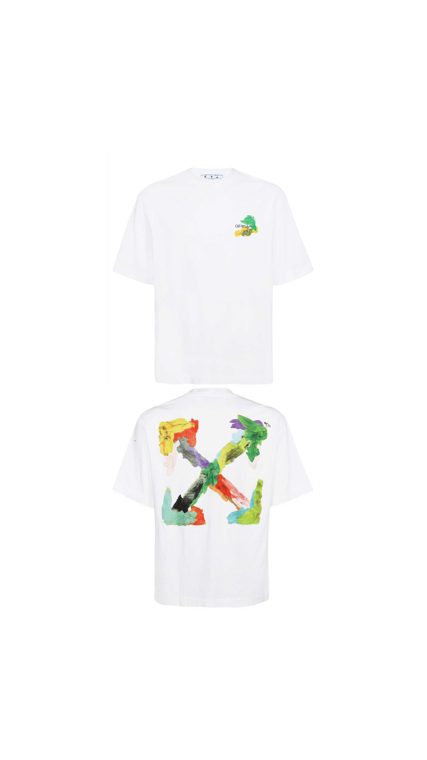 Brush Arr Over Skate S/S Tee - White/Multi