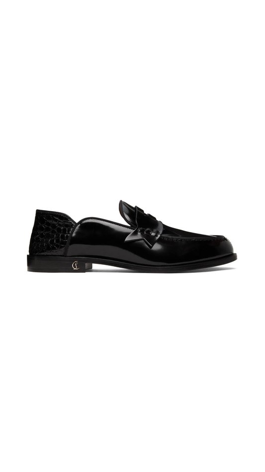 Penny No Back Foldable Loafer - Black