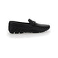 Saffiano Leather Loafers - Black