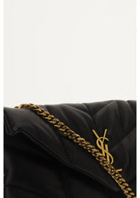 Puffer Toy Bag In Quilted Lambskin - Black