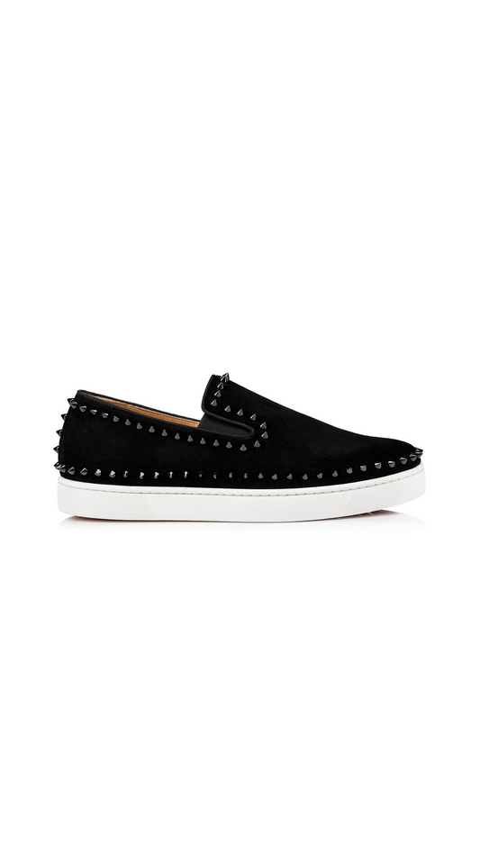 Pik Boat Mens Flat Sneakers - Black