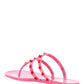 Rockstud Flat Rubber Sandal - Pink.