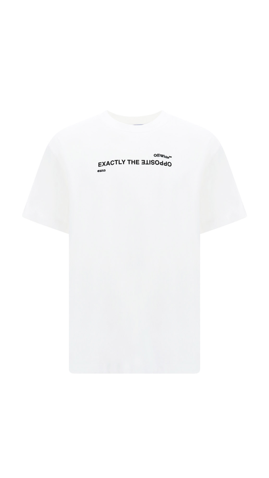 Spiral Opp Over S/S Tee - White