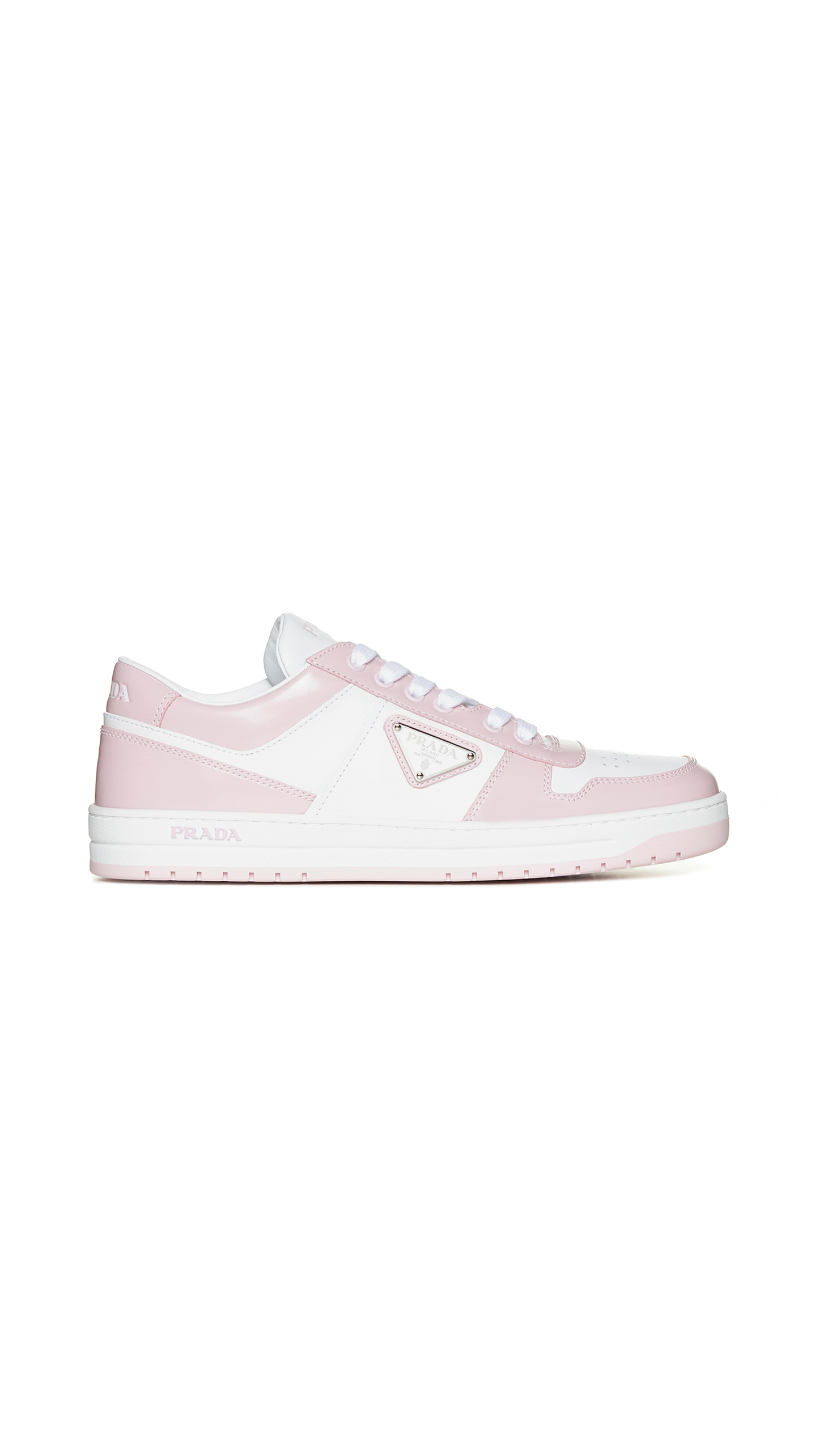 Downtown Perforated Leather Sneakers - White/Alabaster Pink