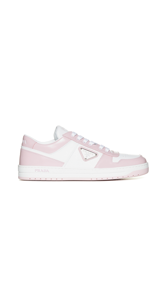 Downtown Perforated Leather Sneakers - White/Alabaster Pink