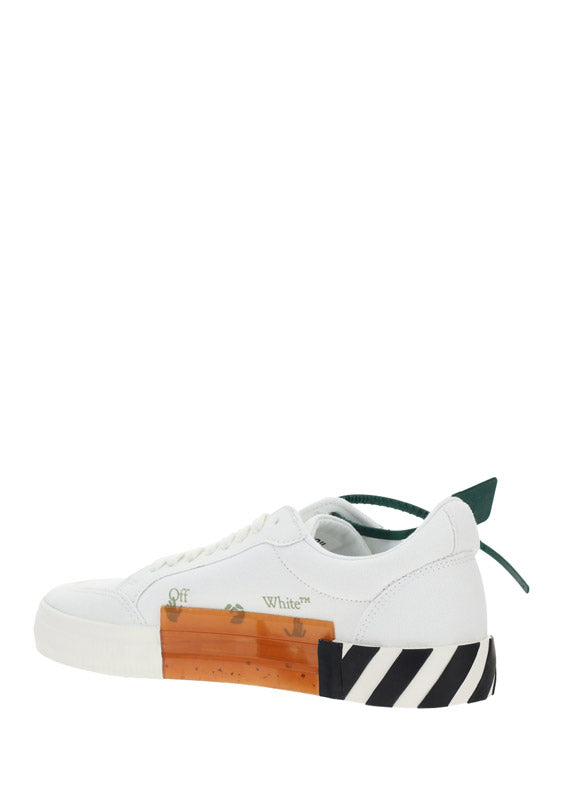 Low Vulcanized Canvas Sneakers - White