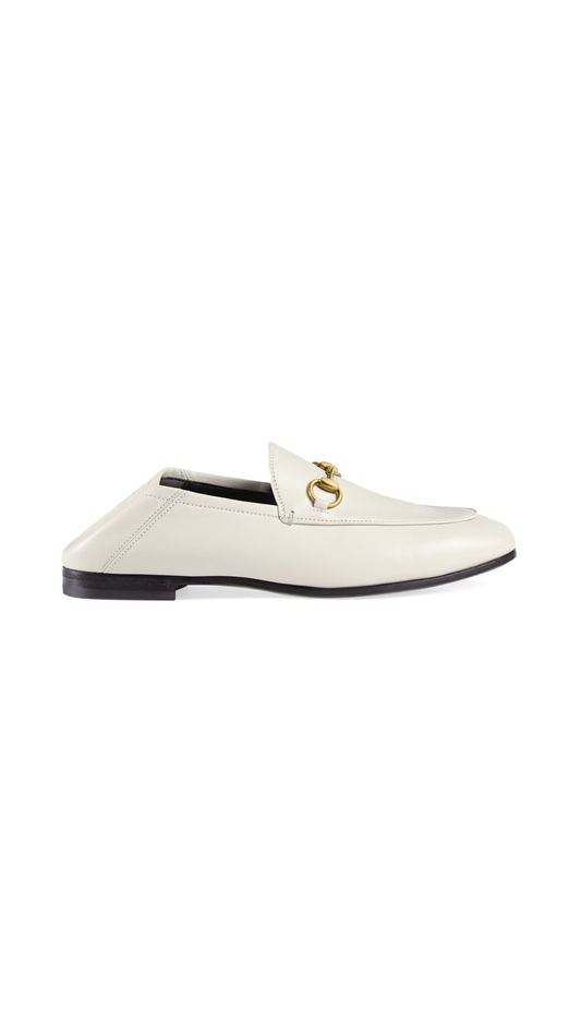 Leather Horsebit Loafer - White