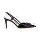 Vlogo Signature Patent Leather Slingback Pump 80MM - Black