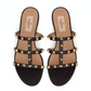 Rockstud Flat Slide Sandal - Black