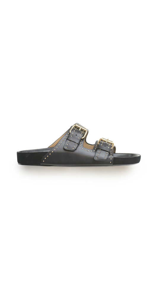 Lennyo Buckle Sandals - Black