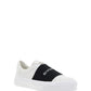 Sneakers In Leather With Givenchy Webbing - Black / White