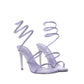 Cleo Crystal Satin Sandal - Lilac