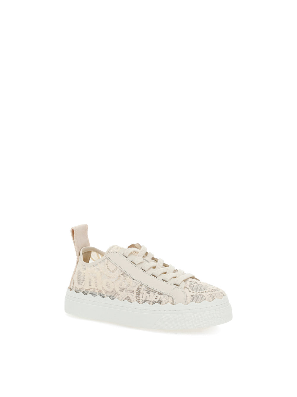 Lauren Sneaker In Lace - Beige