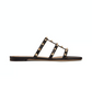 Rockstud Flat Slide Sandal - Black