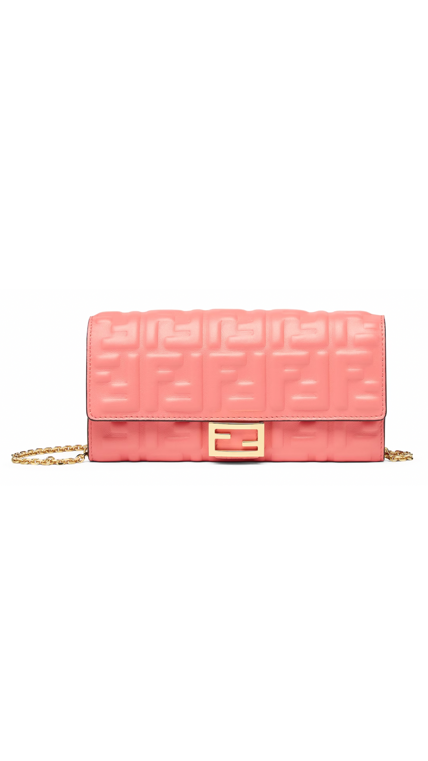 Continental Wallet With Chain - Peachy Pink