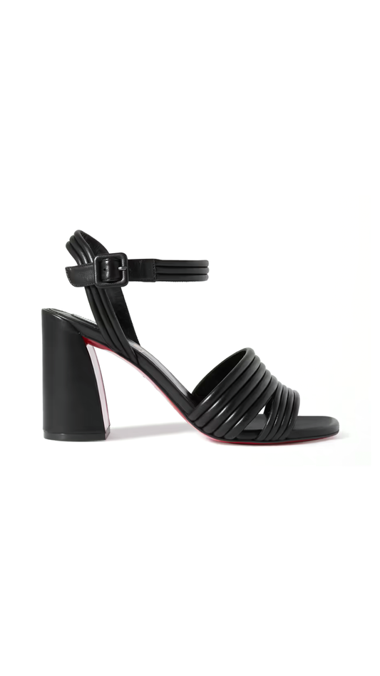 Manola Leather Sandal - Black