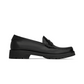 Le Loafer Chunky Monogram Penny Slipper in Smooth Leather - Black