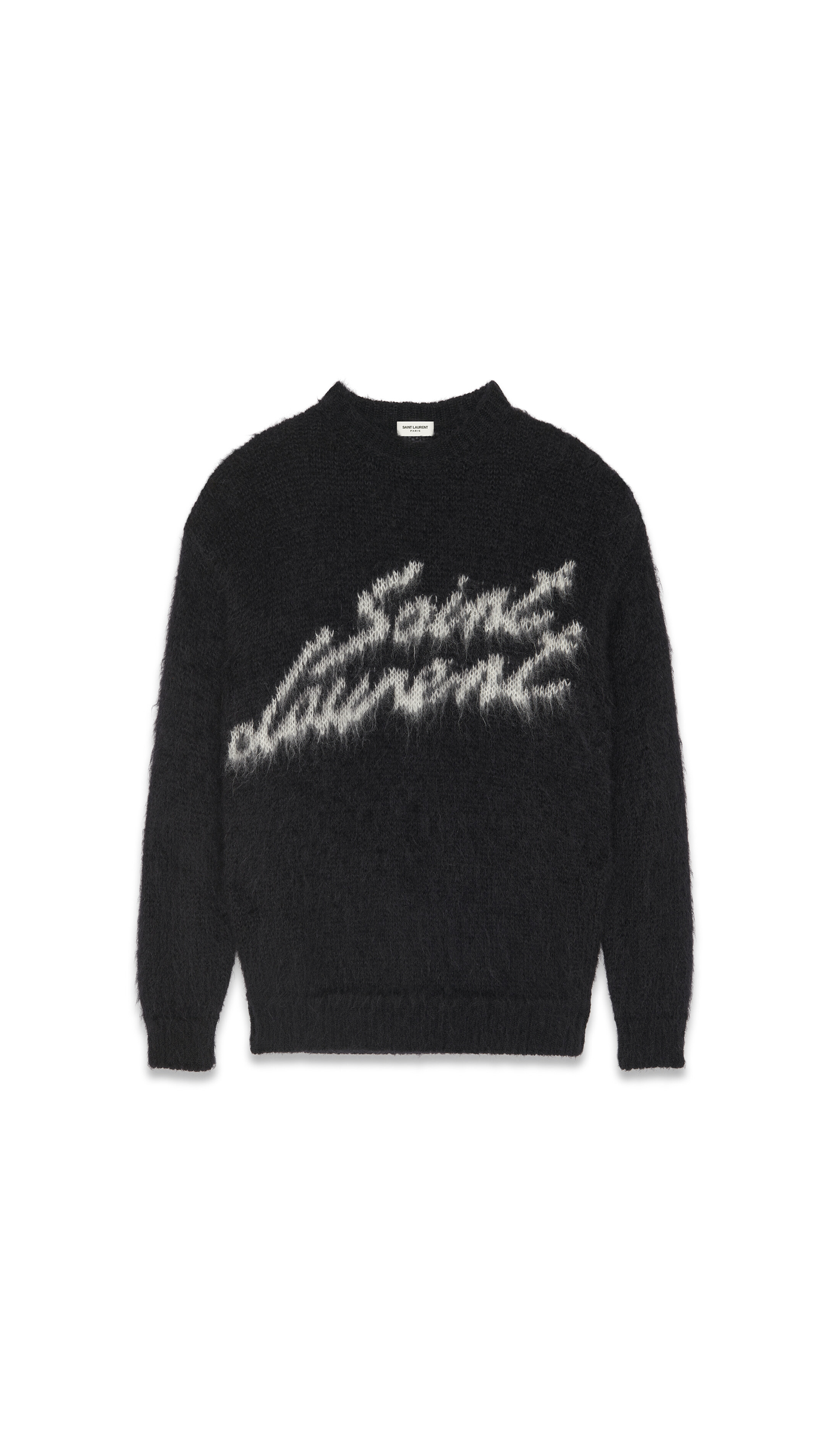 90s Sweater in Mohair - Noir/Naturel