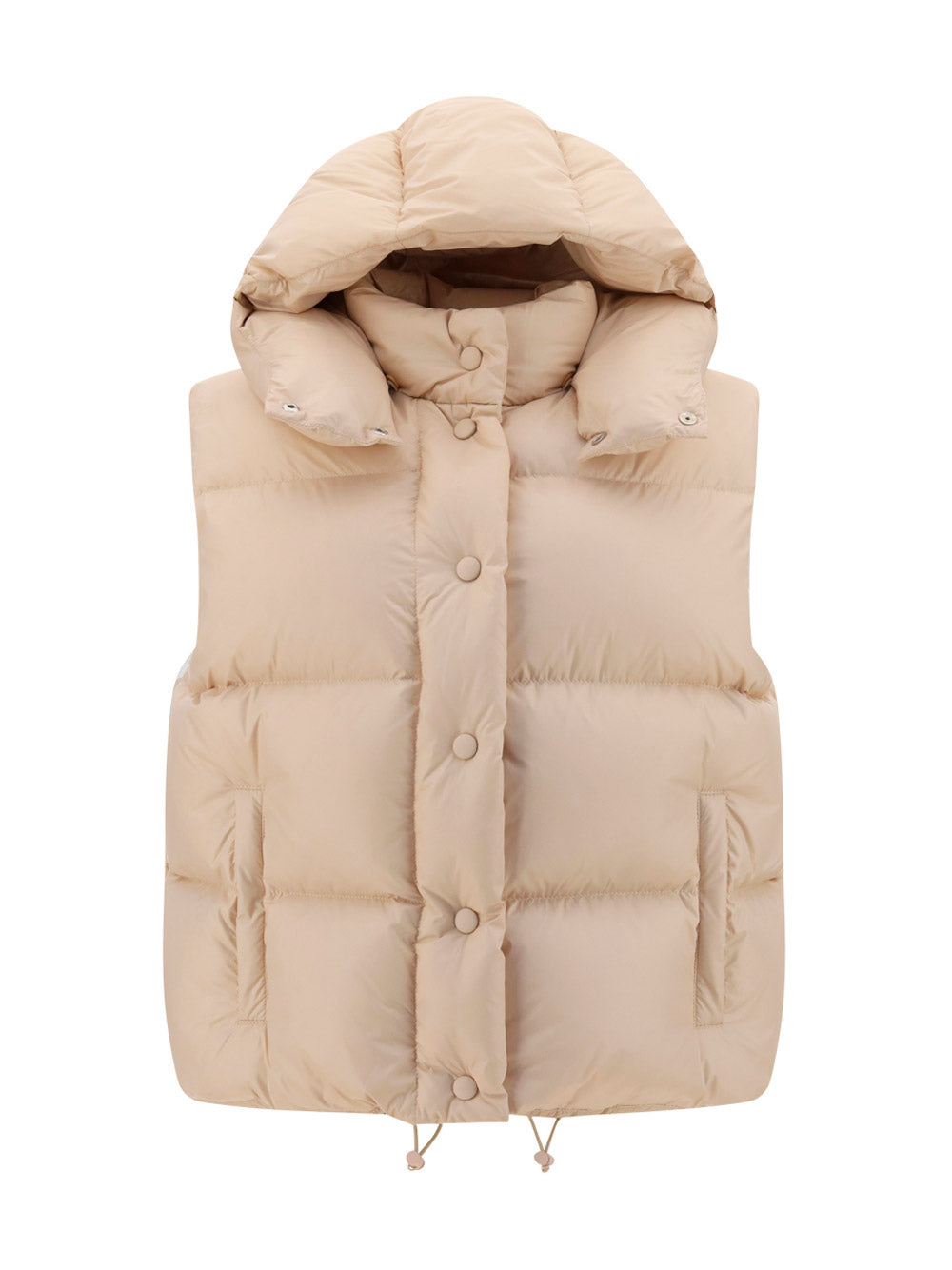 Nylon Down Vest - Peach Pink